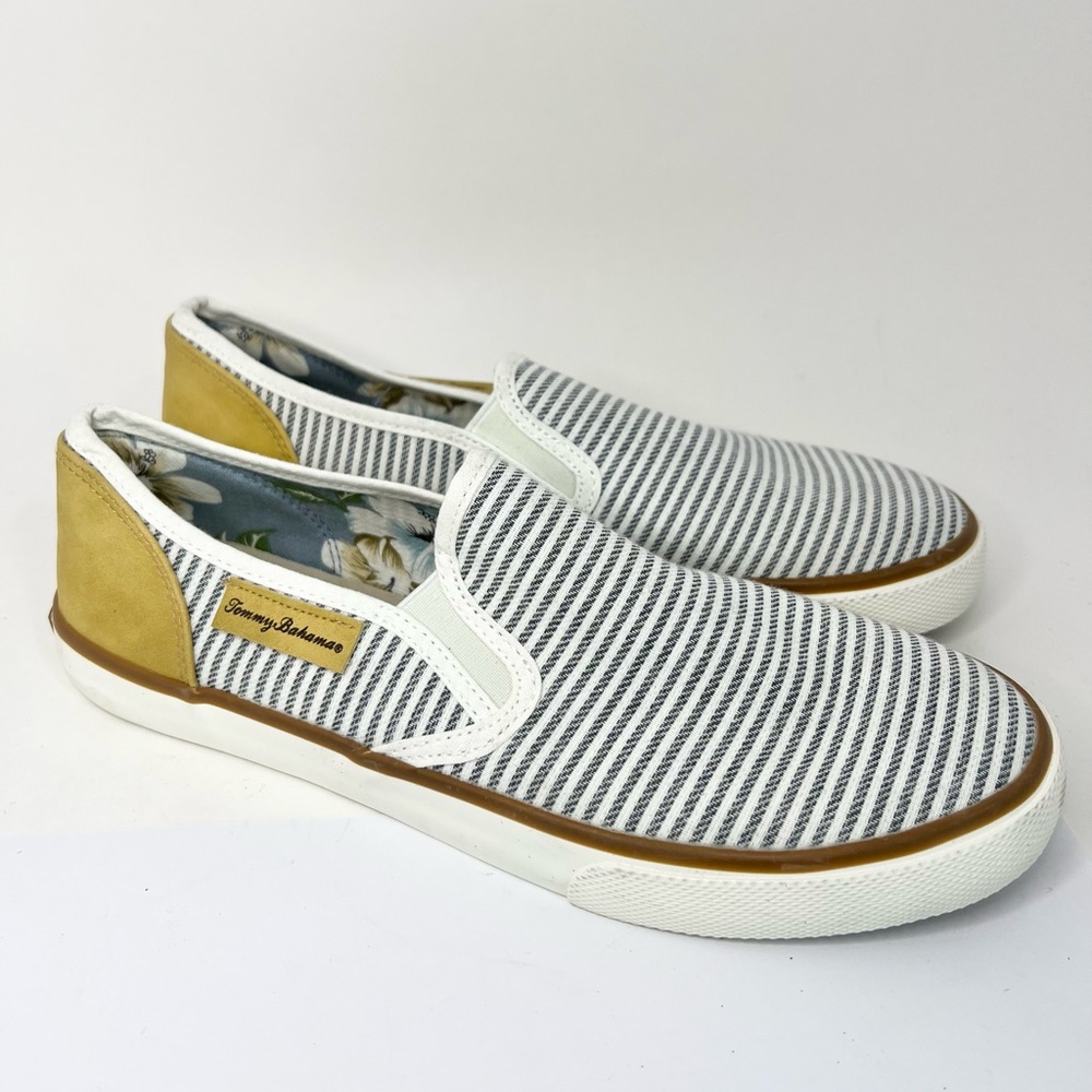 Tommy Bahama Striped Slip On Sneakers Women’s Size 8.5